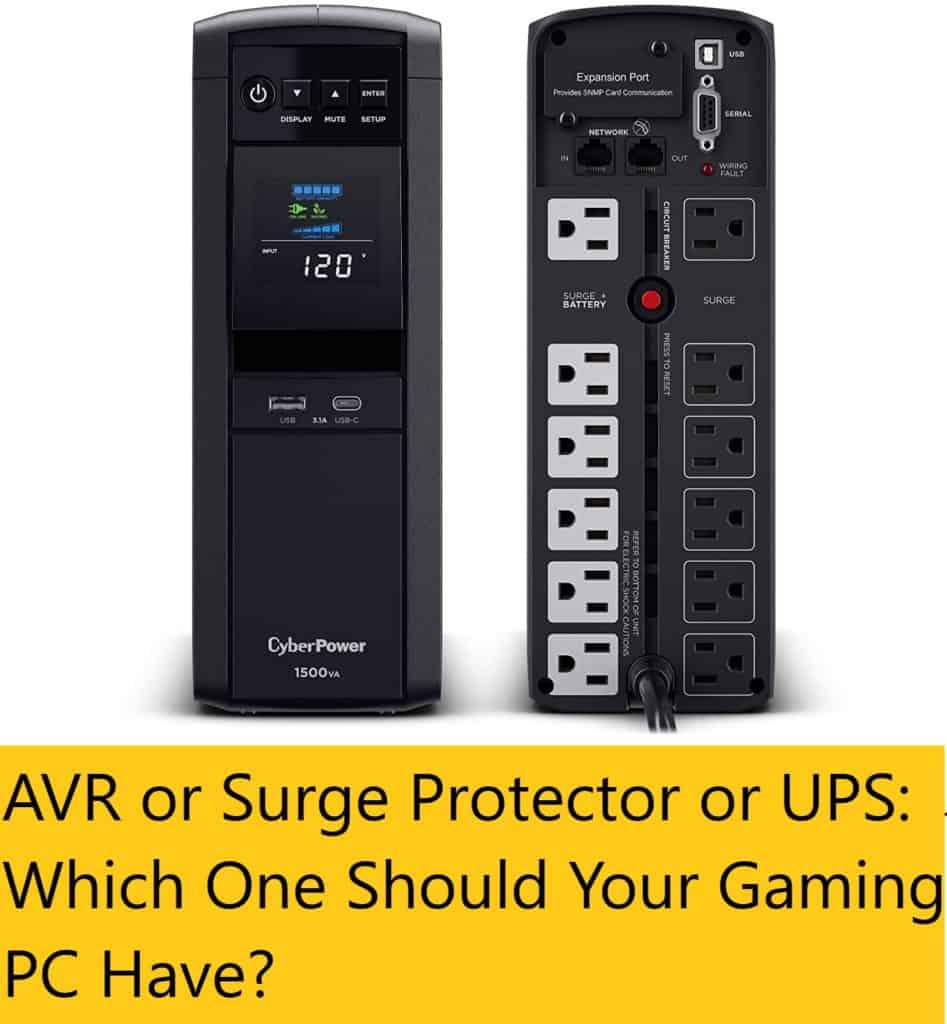 AVR or Surge Protector or UPS: Which One Should Your Gaming PC Have?